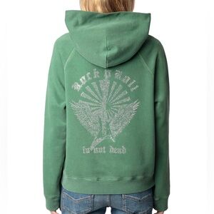 Zadig&Voltaire Green Rock n Roll Graphic Hoodie